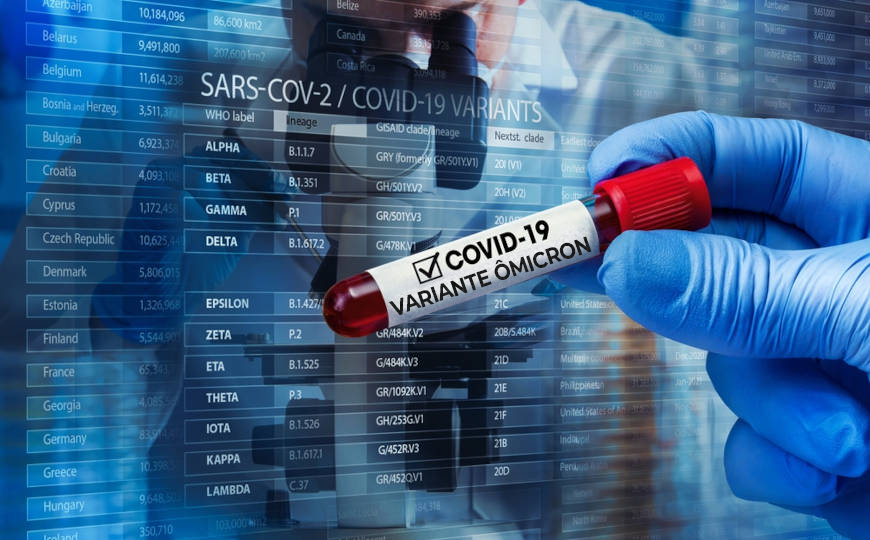 A Ômicron é uma das diferentes variantes do vírus SARS-CoV-2.