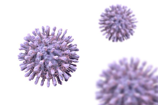 Ilustração 3D do retrovírus que desencadeia a aids, o HIV.